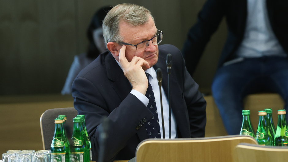 Tadeusz Cymański podczas posiedzenia sejmowej komisji, 23 maja 2023 r.
