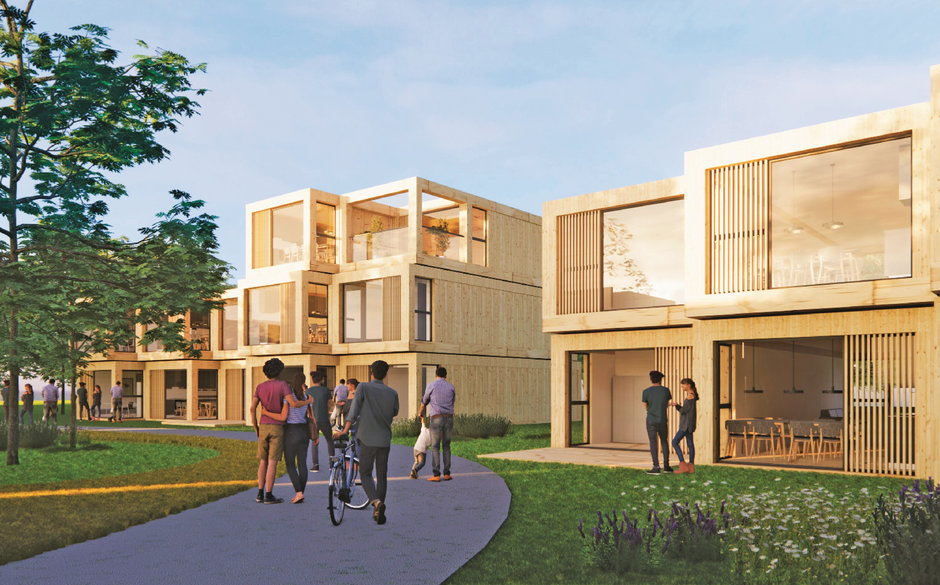 Z drewnianych modułów MOD21  można budować prawie wszystko: hotele, biurowce, szpitale i całe osiedla mieszkaniowe. Można nimi też nadbudowywać istniejące budynki.