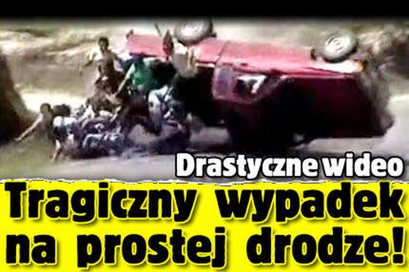 Tragiczny wypadek na prostej drodze. Drastyczne WIDEO!