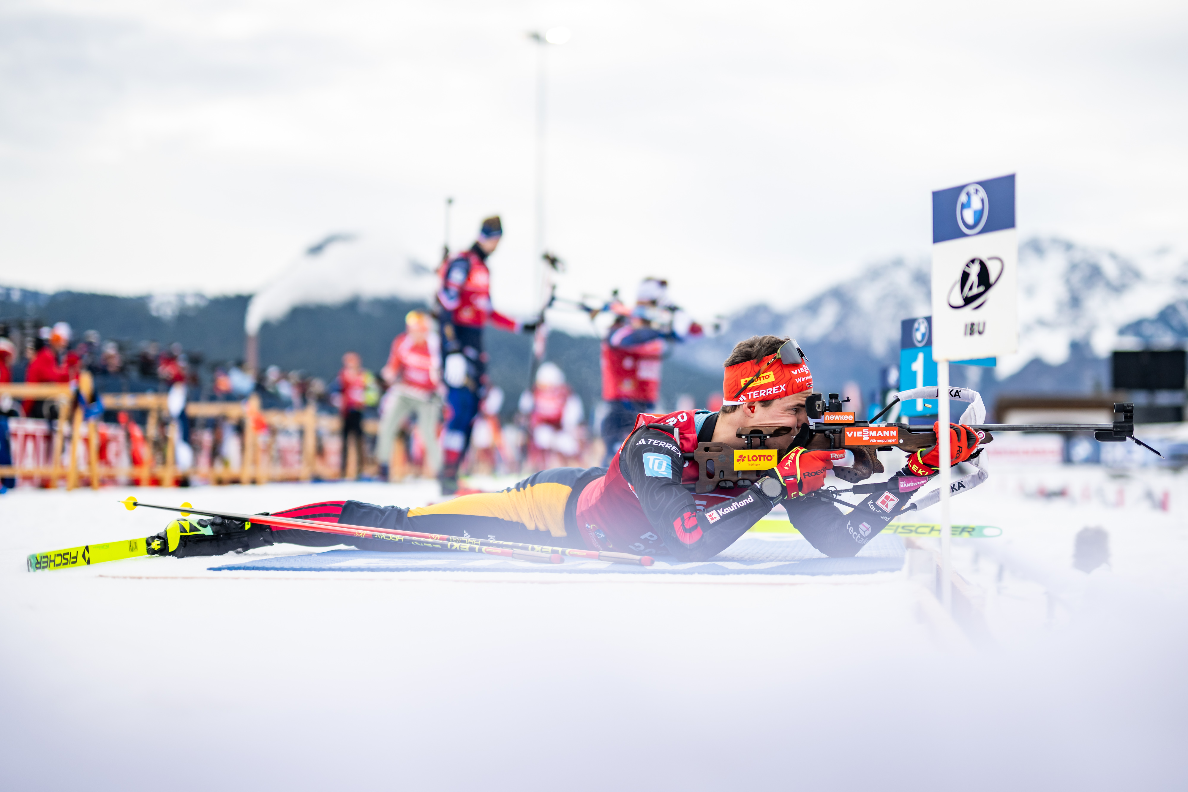 Biathlon Hochfilzen : Giacomel bat Perrot de quatre secondes seulement