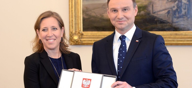 Prezydent Duda spotkał się z Susan Wojcicki, prezes YouTube. Jej dziadek był posłem na Sejm, ona ma polskie obywatelstwo