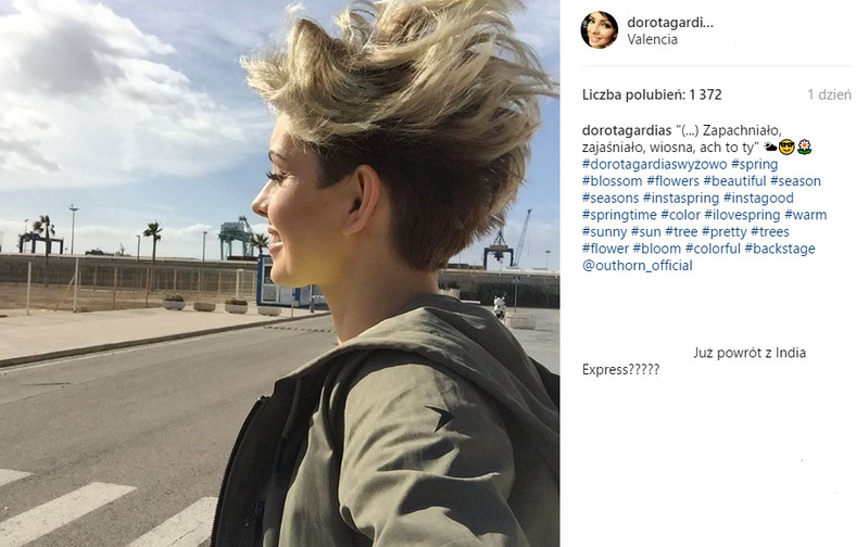 Dorota Gardias na Instagramie
