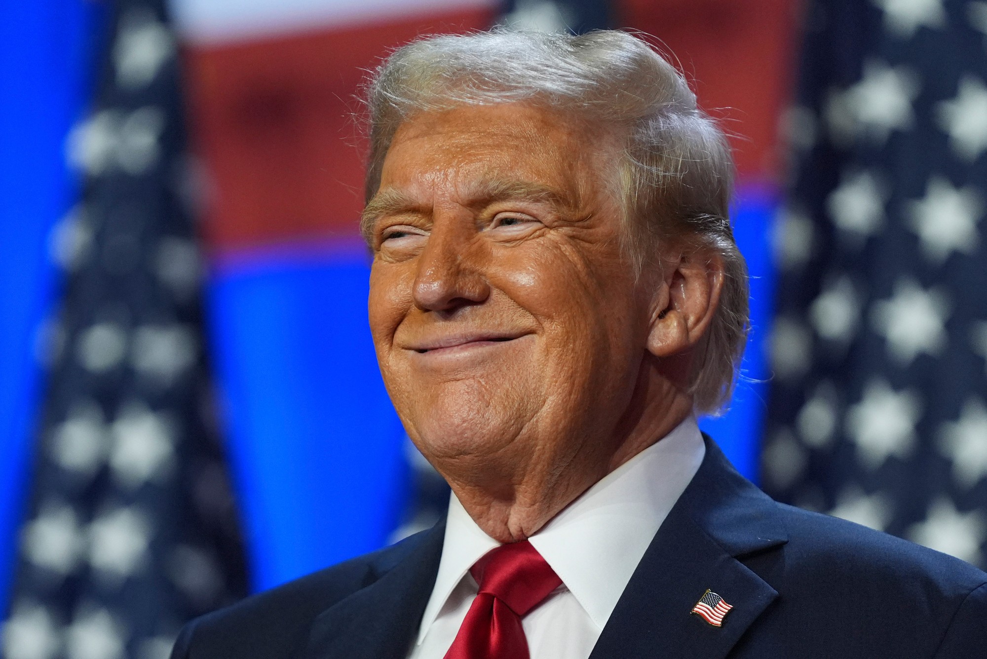 Donald Trump v americkom West Palm Beach 6. novembra 2024.