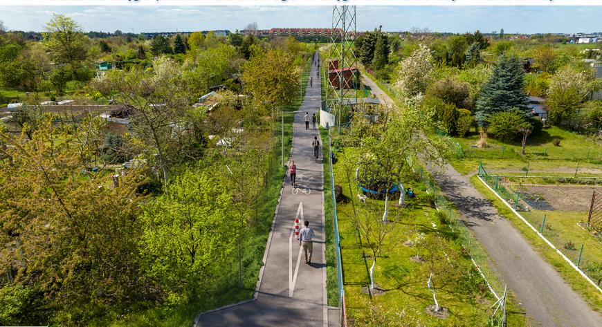 Ciąg pieszo-rowerowy poprowadzi wśród ogrodów działkowych