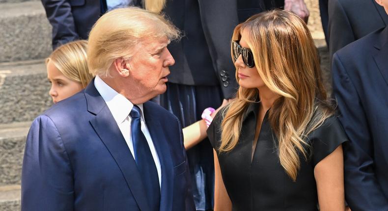 Former President Donald Trump and former First Lady Melania Trump in New York City, on July 20, 2022.