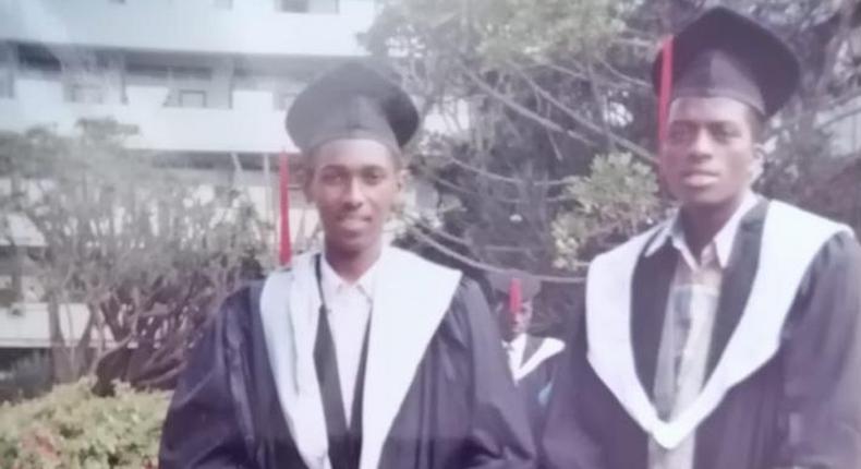 Igathe (right) shares graduation photos, proof he went to University of Nairobi