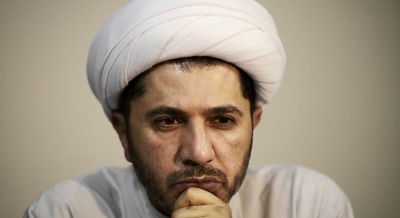 Sheikh Ali Salman, the head of Bahrain opposition movement Al-Wefaq, looks on during a rally against parliamentary elections in this file picture taken on November 20, 2014