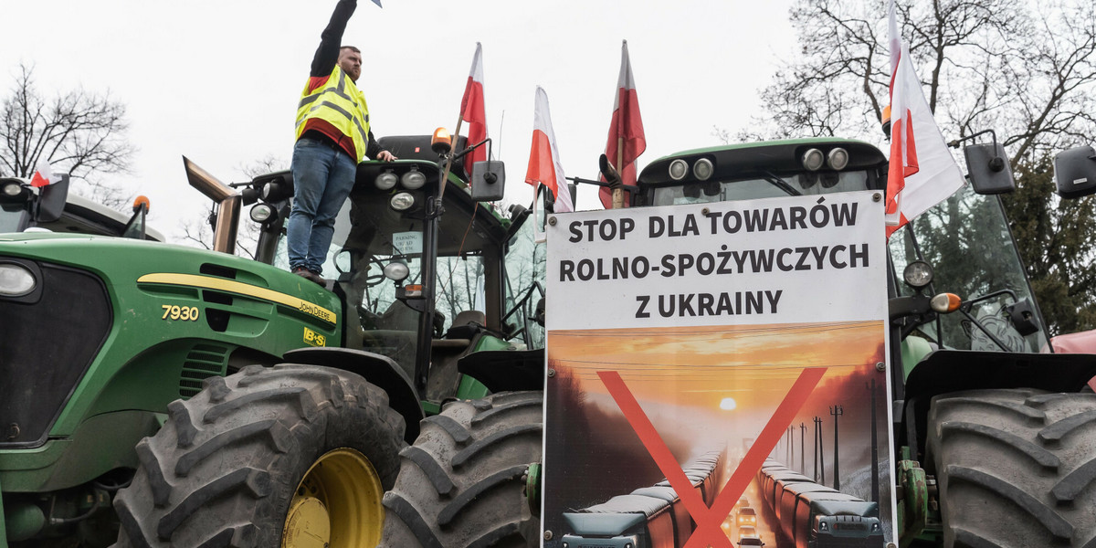 Protest rolników we Wrocławiu, zdjęcie poglądowe.