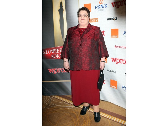 Henryka Krzywonos na gali wręczenia nagród Człowiek Roku 2010 Wprost