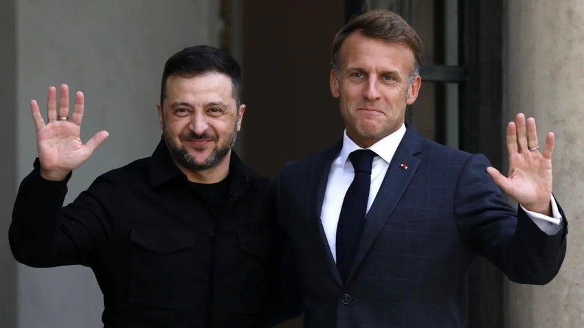 Vladimir Zelenski i Emanuel Makron | Foto: Getty Images