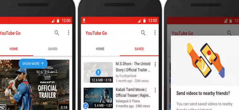 YouTube Go w wersji beta na Androida
