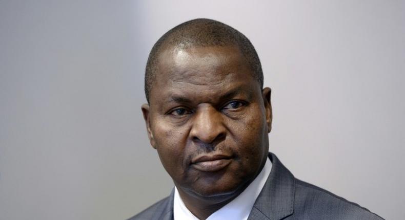 President of the Central African Republic Faustin-Archange Touadera looks on during his meeting at the European Union Council building in Brussels, on June 14, 2016 