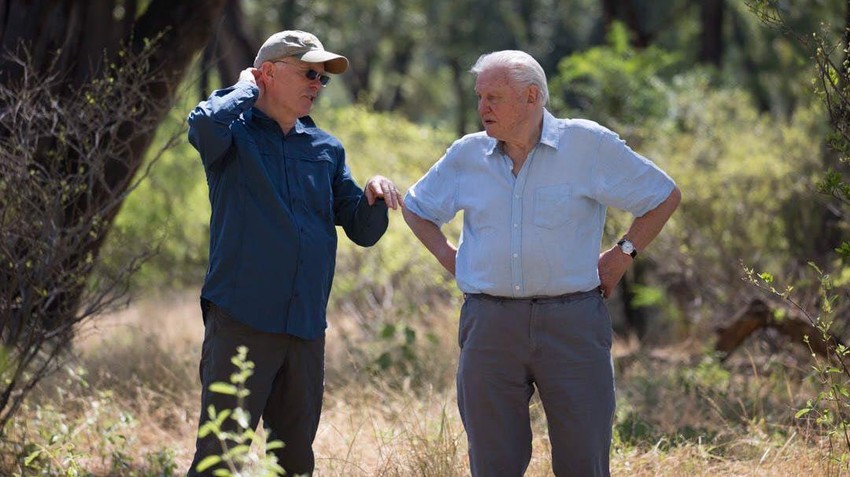 Dvojica prirodnjaka i kolega u Zimbabveu | Foto: Patrick Avery Dynas/BBC Studios