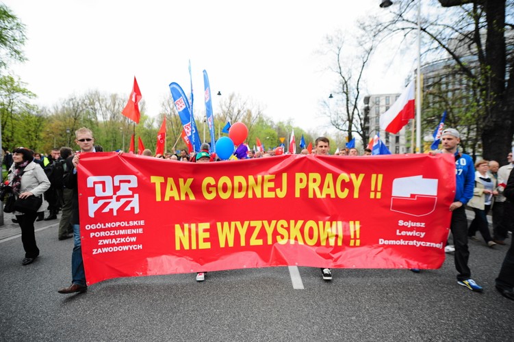 Pochód pierwszomajowy w Warszawie