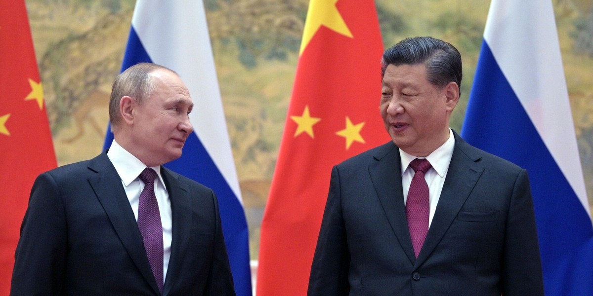 Prezydent Rosji Władimir Putin i prezydent Chin Xi Jinping.