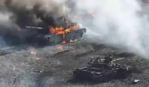 "Najlepszy rosyjski czołg" wysadzony granatem za 250 zł