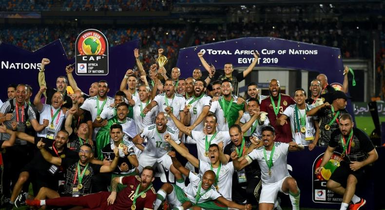 Algeria celebrated a first Africa Cup of Nations title since 1990