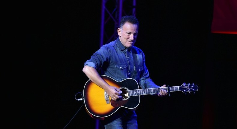 Bruce Springsteen performs on stage during 10th Annual Stand Up For Heroes at The Theater at Madison Square Garden on November 1, 2016 in New York City