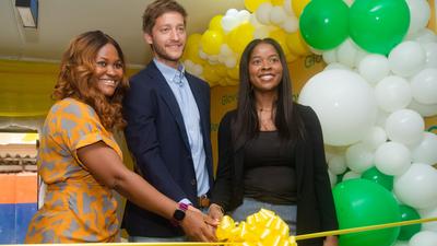 L-R: Tokunbo Ibrahim, Government Relations Manager, Glovo Sub-Saharan Africa;  Oscar Pierre, CEO & CO-Founder, Glovo and Lamide Akinola,  Head of Q-Commerce, Glovo Sub-Saharan Africa at the ribbon-cutting ceremony of its new MFC in Lagos recently.