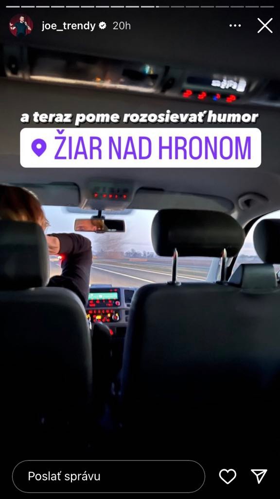 Komik po svadbe vyrazil do Žiaru nad Hronom.