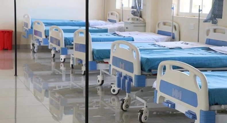 Beds at the newly opened Makueni Mother & Child Hospital in Wote