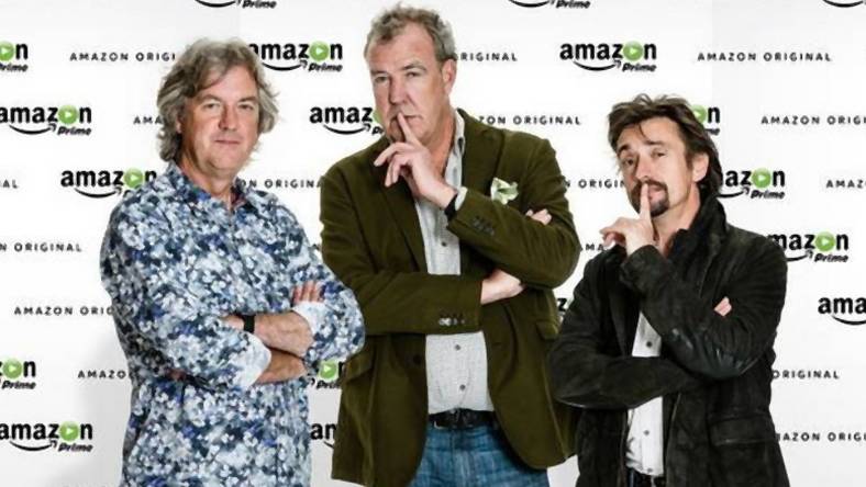 Clarkson, Hammond i May w internetowej platformie Amazon