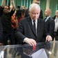 Prezes PiS Jarosław Kaczyński głosuje w wyborach do Parlamentu Europejskiego w 2019 r. 