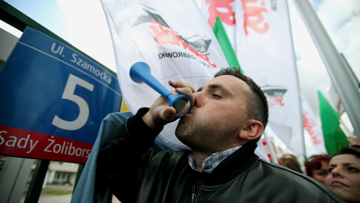 Protest przed siedzibą ZUS