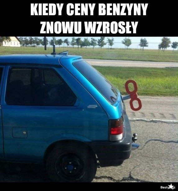 Internauci nie przestają kpić z cen benzyny