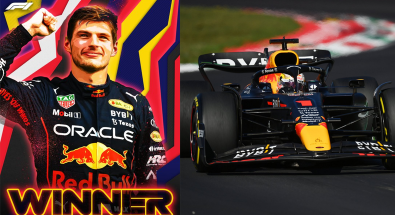 Red Bull's Max Verstappen is victorious in Monza