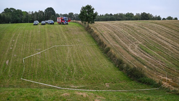 Dron z rosyjskimi napisami spadł pod Zamościem. Jest ruch prokuratury