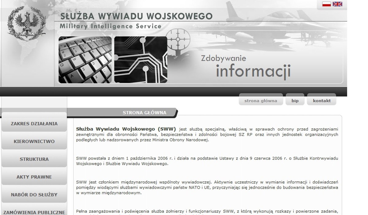 Strona Służby Wywiadu Wojskowego