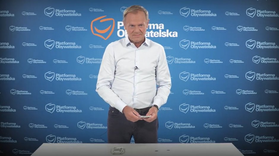 Donald Tusk na nagraniu zamieszczonym na Twitterze 27 lipca 2022 r.