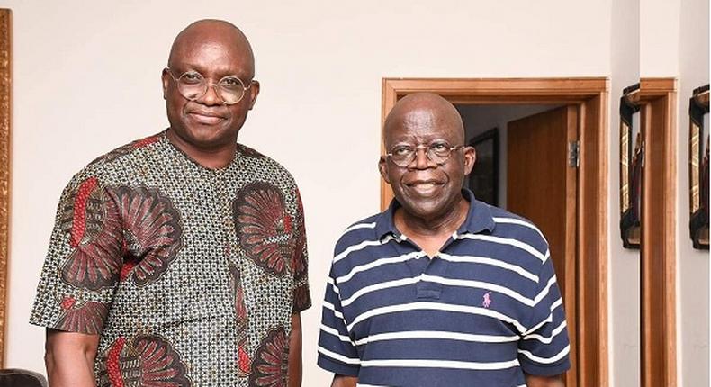 Ayodele Fayose and Bola Tinubu. (TheNation)