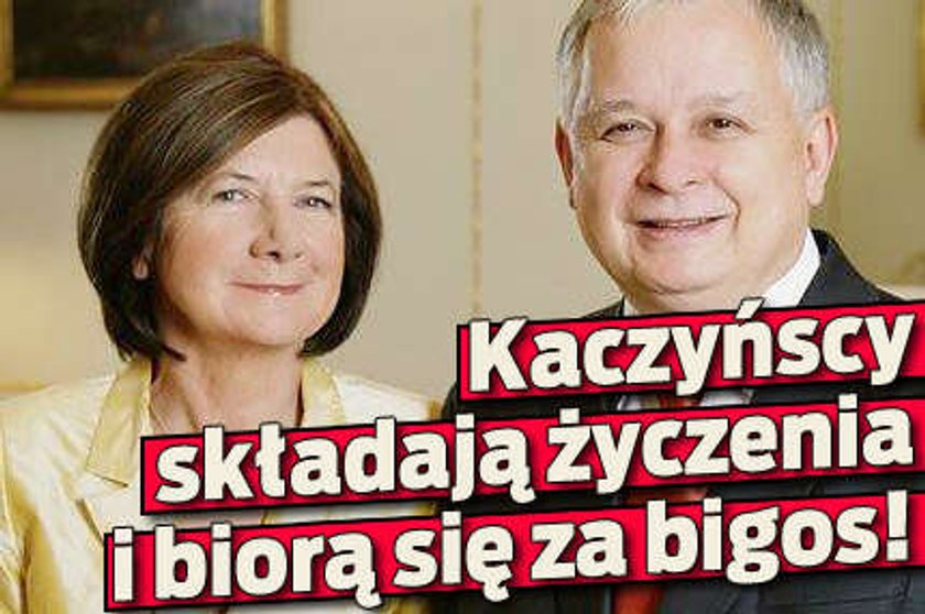 Kaczyńscy składają życzenia i biorą się za bigos!