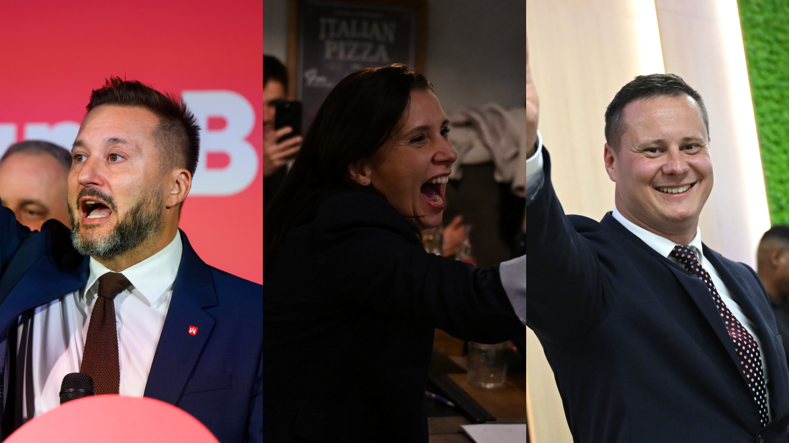 Primátor Bratislavy Matúš Vallo, kandidátka na primátorku Trnavy Eva Nemčovská a kandidát na post primátora mesta Košice Ladislav Lörinc. 