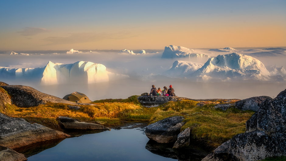 Lodowce Ilulissat i fiord Disco Bay, Grenlandia