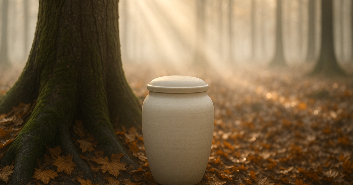 Prochy zmarłego pochowane pod wybranym drzewem, w biodegradowalnej urnie. Taki proekologiczny pogrzeb kosztuje około 2000 zł