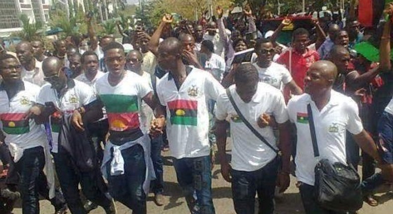 Pro-Biafra protest in Abuja on November 23, 2015