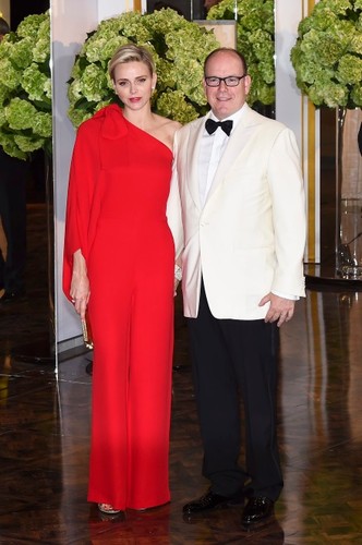 Księżna Charlene i książę Monako Albert II