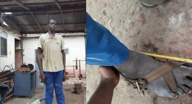 Tallest man in Ho stops schooling as no sandals or shoes fit his feet