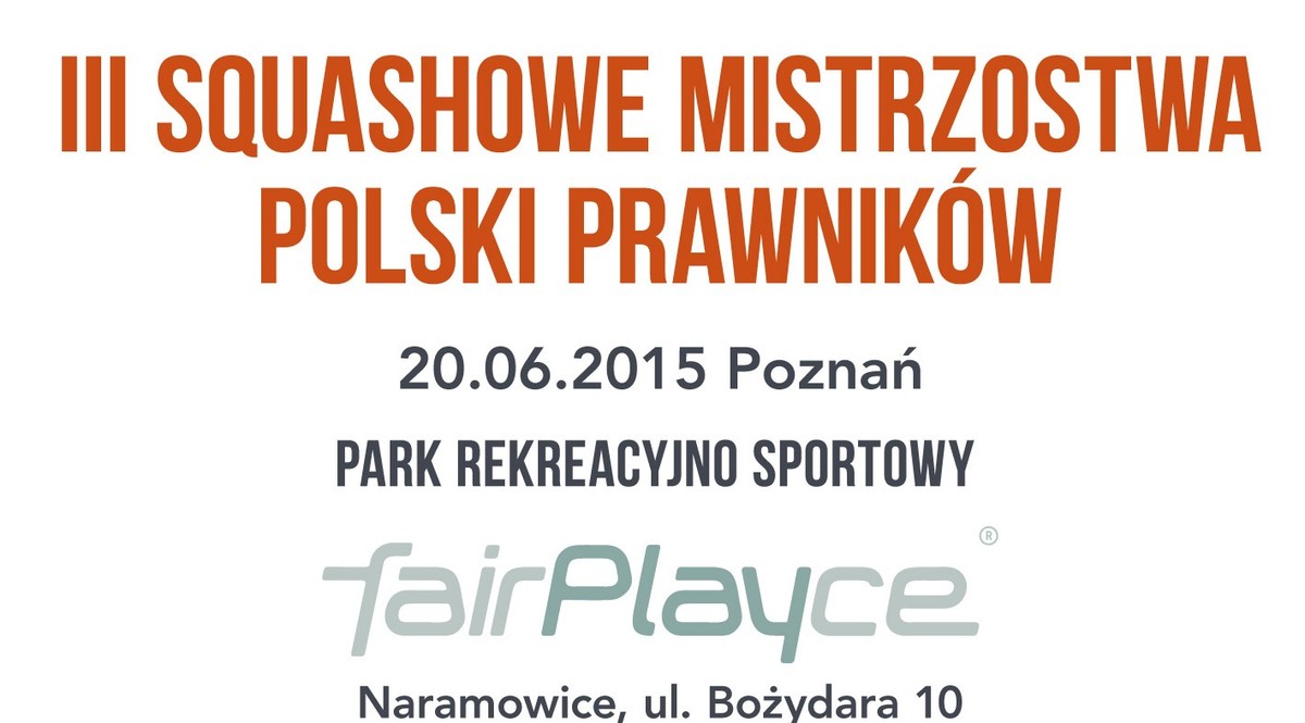 Prawnicy zagrają w squasha