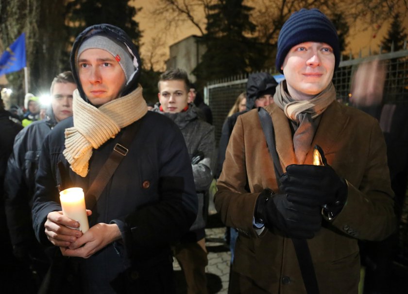 Demonstracja pod domem Kaczyńskiego