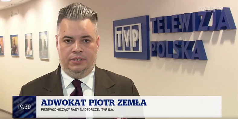 Piotr Zemła w serwisie informacyjnym "19.30" (screen)