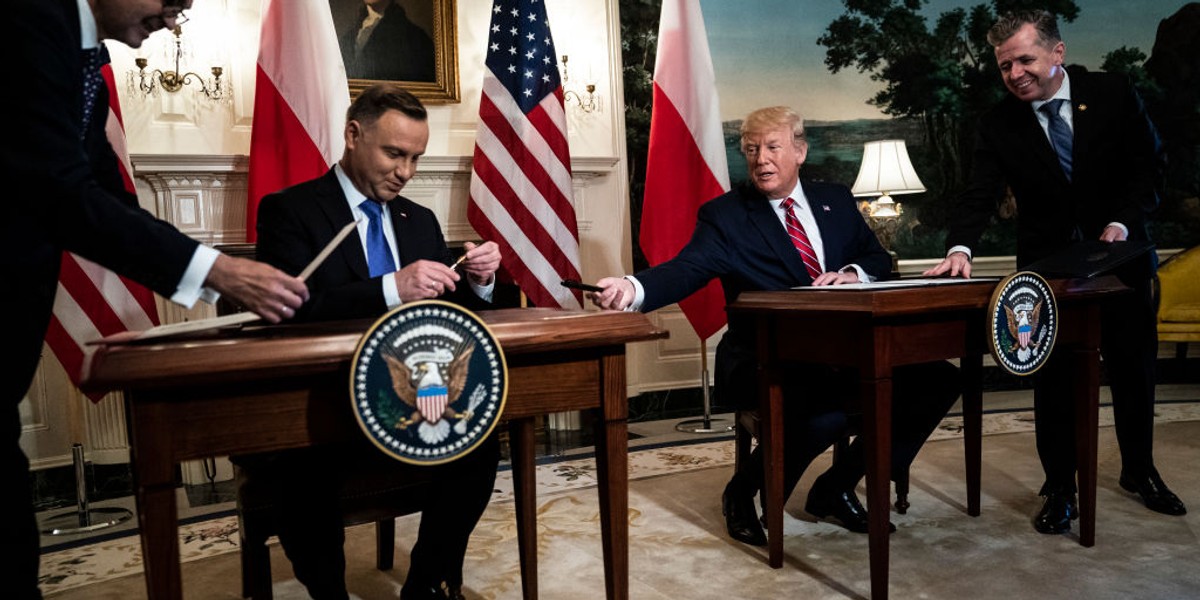 Prezydenci Duda i Trump mają rozmawiać m.in. o energetyce jądrowej. Jedną z możliwych do zaoferowania przez USA technologii są reaktory ABWR. [Zdjęcie z wizyty prezydenta Dudy w USA w 2019 roku]. 