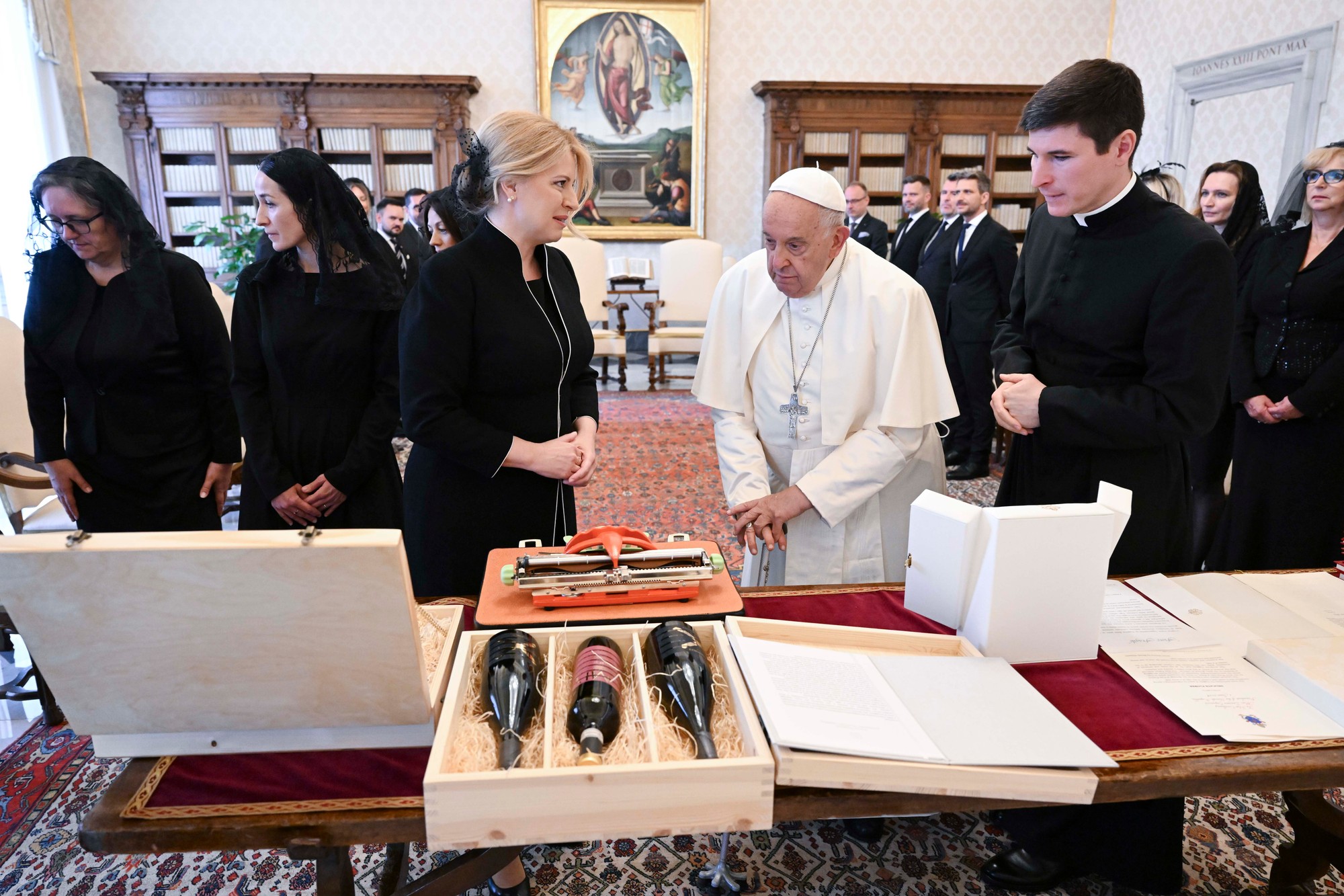Bývalá prezidentka SR Zuzana Čaputová a pápež František.