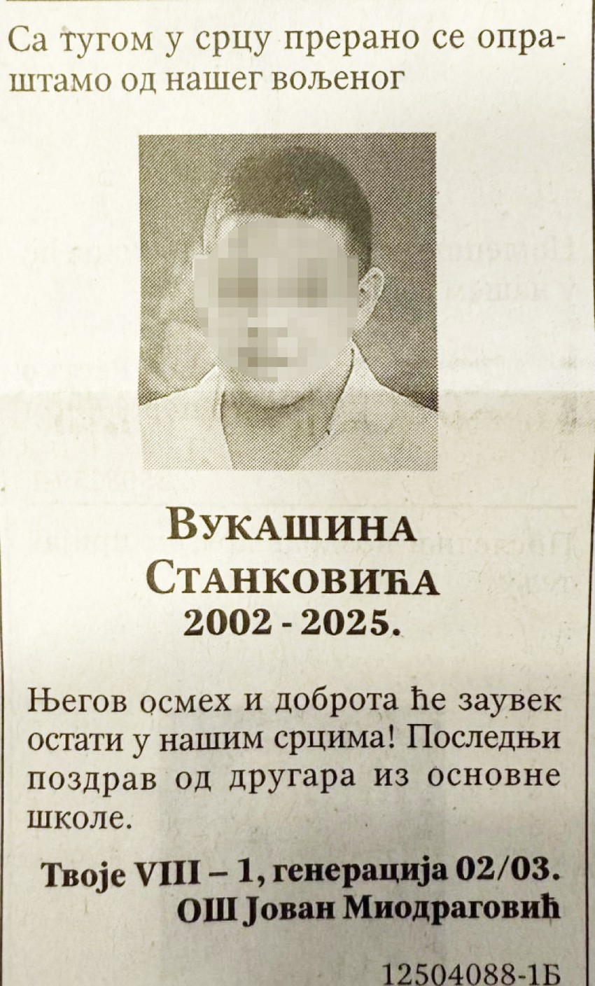 Prijatelji se opraštaju od Vukašina Stankovića