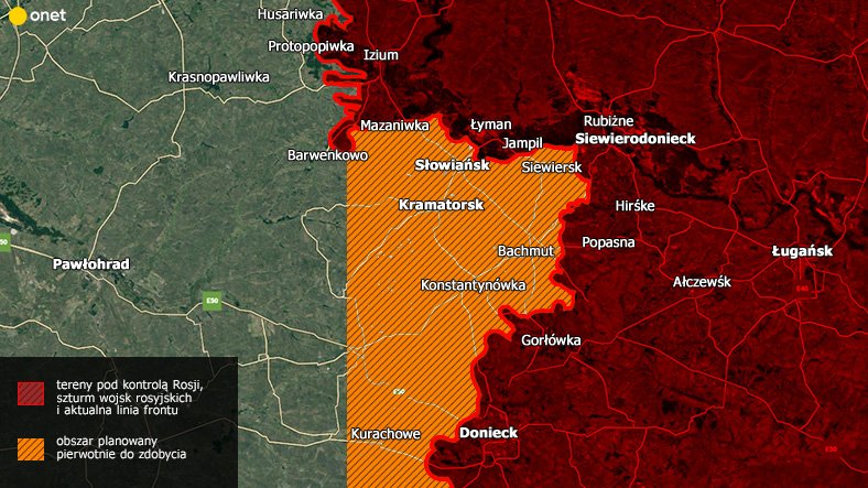 Inwazja Rosji na Ukrainę. Sytuacja na froncie w Donbasie (05.07.2022)