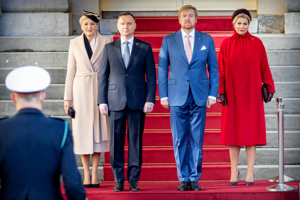 Król Willem-Alexander i królowa Maxima oraz Andrzej Duda i Agata Kornhauser-Duda