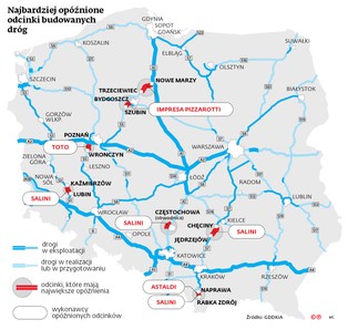 Włoskie firmy żądają ekstra 1,2 mld zł. Oddanie części szybkich tras może się opóźnić [MAPA]